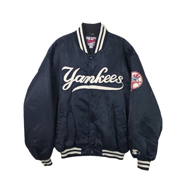 90s 스타터 양키스 다이아몬드 컬렉션 사틴 자켓 L