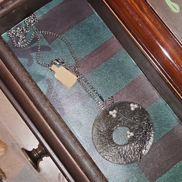 Vintage badge necklace