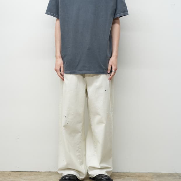 안셀름 EMBROIDERY T-SHIRT - Navy