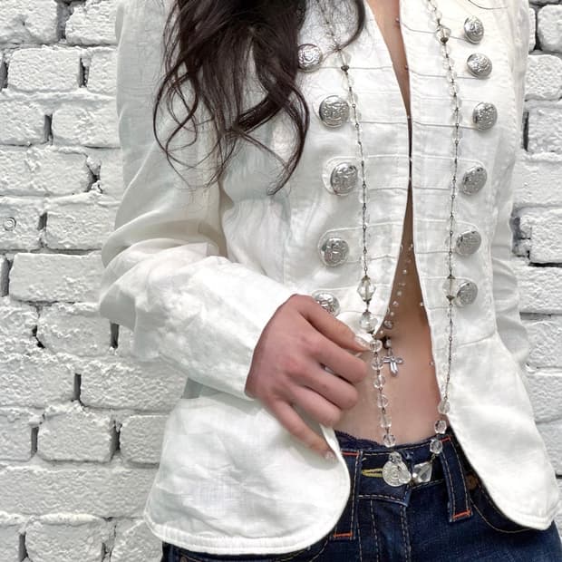 White Napoleon shirt jacket