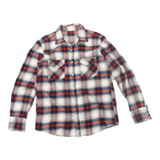 BACK NUMBER 백넘버 빈티지 웨스턴 체크 플란넬 셔츠 (M)