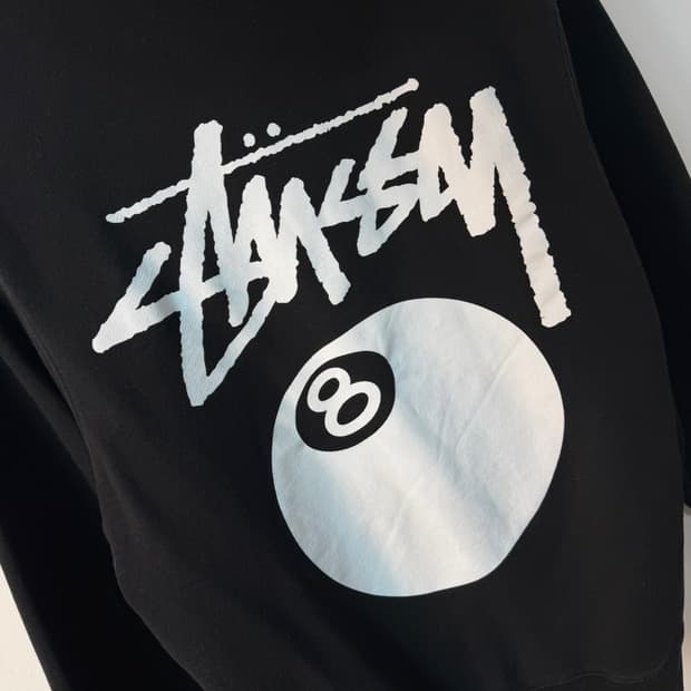 스투시 8볼 로고 후디 