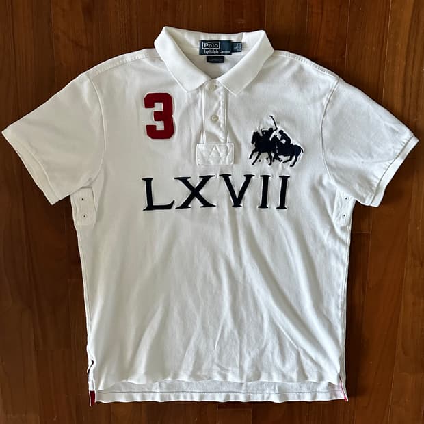 폴로 랄프로렌 빅포니 럭비 커스텀핏 피케티 L