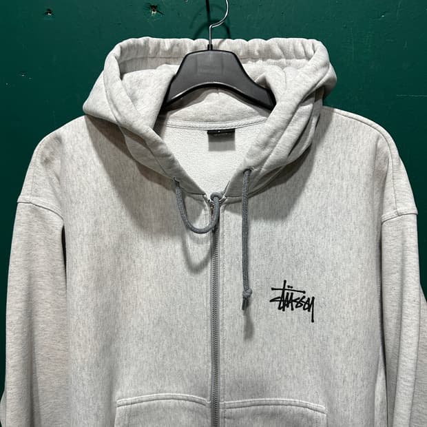 스투시 후드집업 그레이 100사이즈