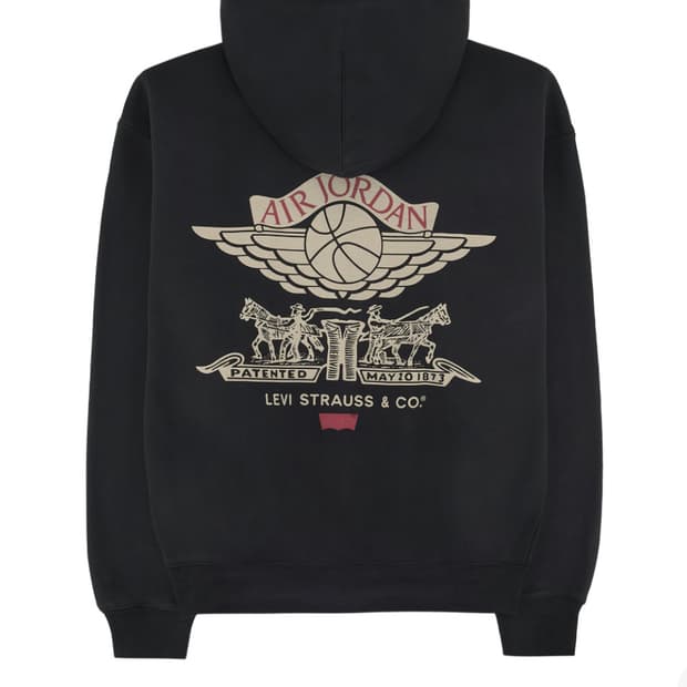 [L] 조던 x 리바이스 풀 집 후드 블랙 새상품