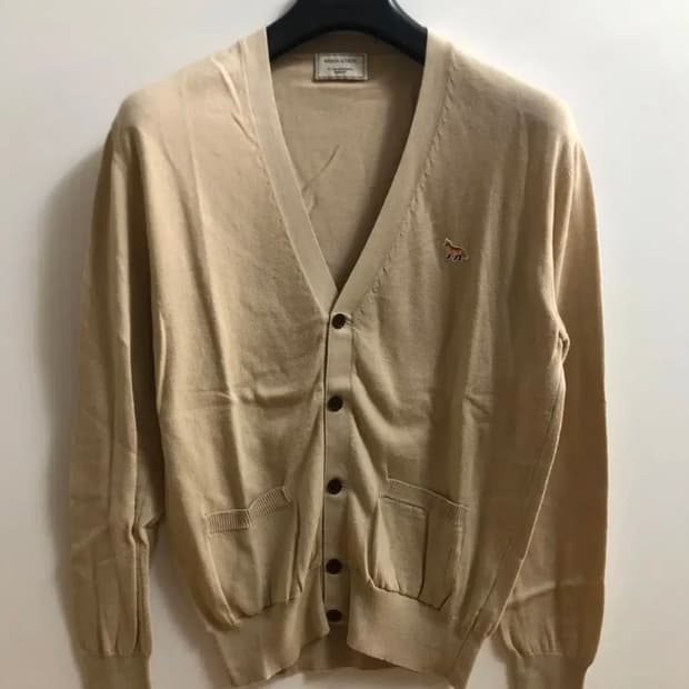 메종키츠네 정품 폭스 로고 가디건