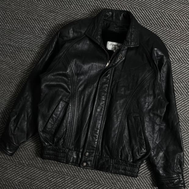 Sportage 빈티지 양가죽 레더 봄버 자켓y 3107