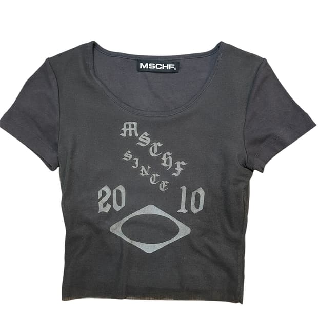 미스치프 sheer mesh 크롭 탑(새상품)