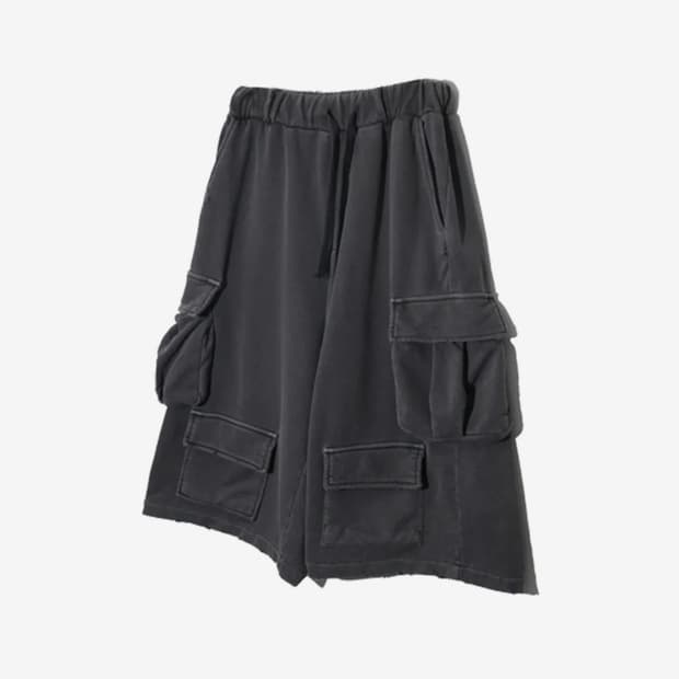 논플로어 피그먼트 트윈 버뮤다 팬츠 차콜