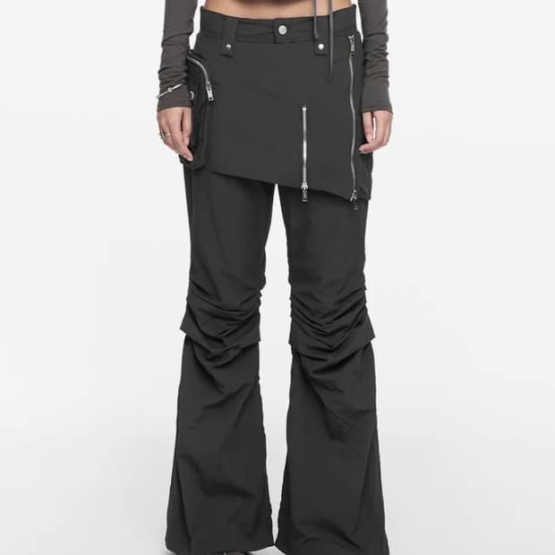 나체 부츠컷 스커트 팬츠