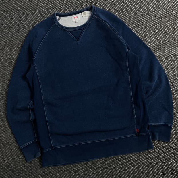 리바이스 인디고 워시드 스웻 셔츠y 3884