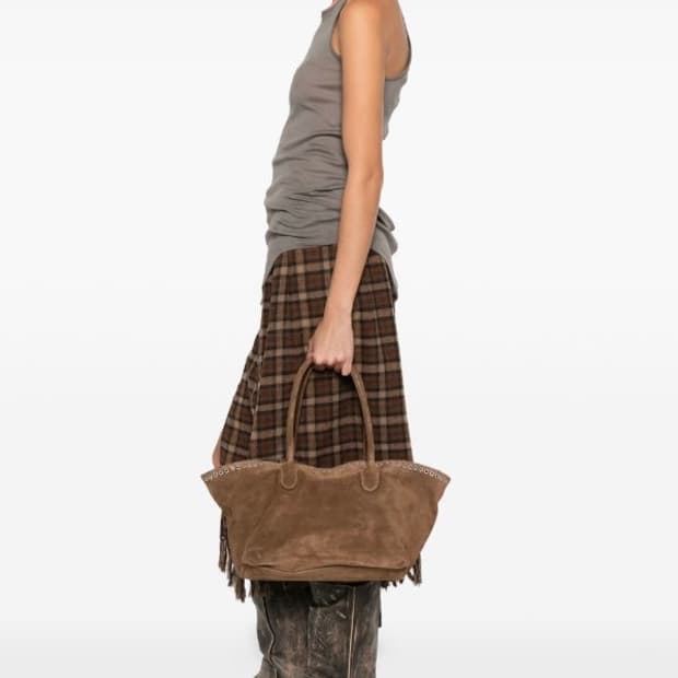 기마구아스 Capazo 아일렛 토트백/브라운