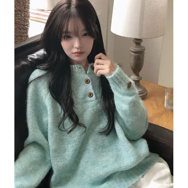 모어댄슈가: 스카이 울 레글런 데일리 니트 민트