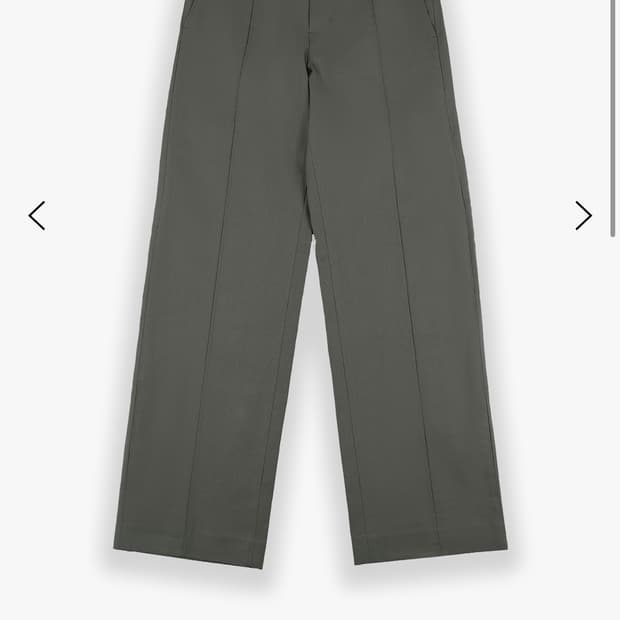 Les stitch crease trouser olive green 1