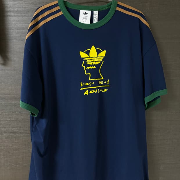 3XL 아디다스 x 브레인 데드 네이비 티셔츠