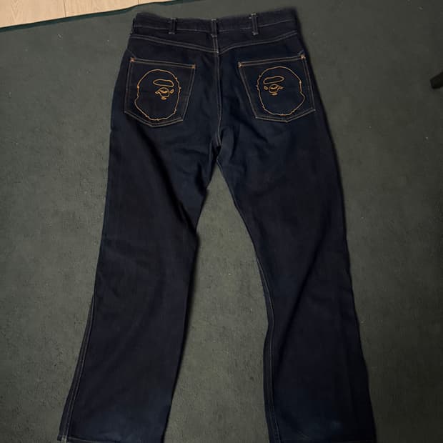 베이프 사루 데님 팬츠