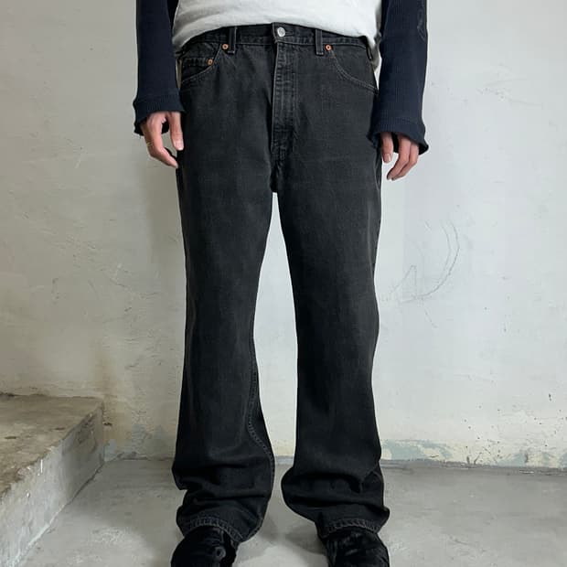 90's 빈티지 리바이스 517 블랙 부츠컷 플레어진