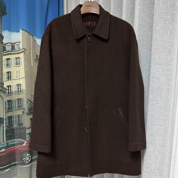 MANSTAR 모직 발마칸 코트