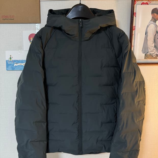 [S]유니클로 퍼프테크 경량패딩 다크그린