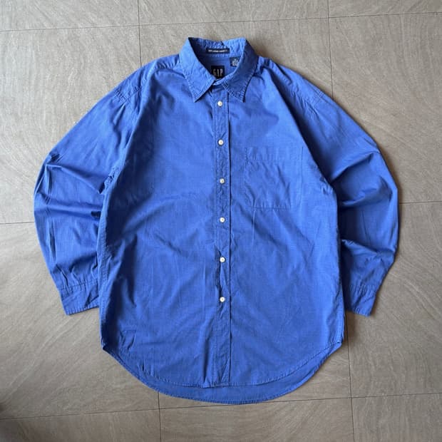90년대 갭 딥 블루 긴팔 셔츠