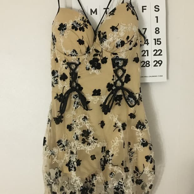 빈티지 코르셋 플라워 레이스 원피스