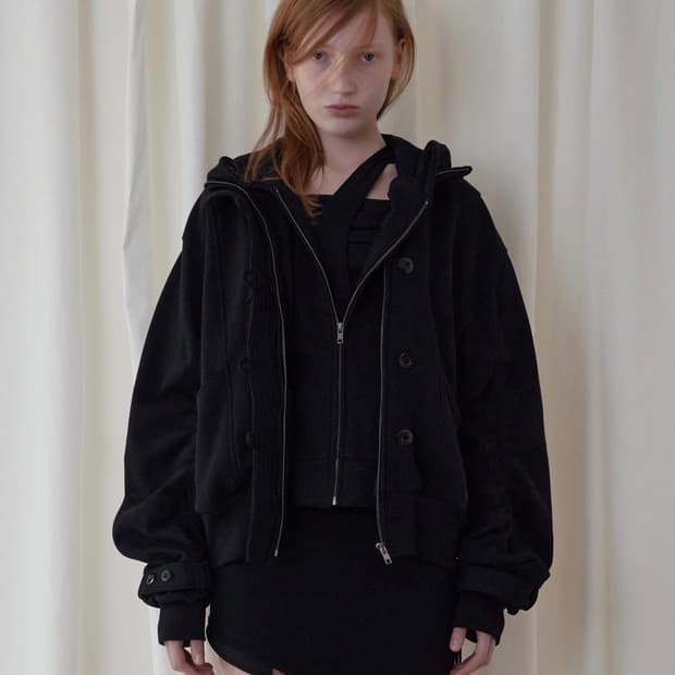 보헤미안서울 HOOD DETACHABLE JERSEY ZIP UP