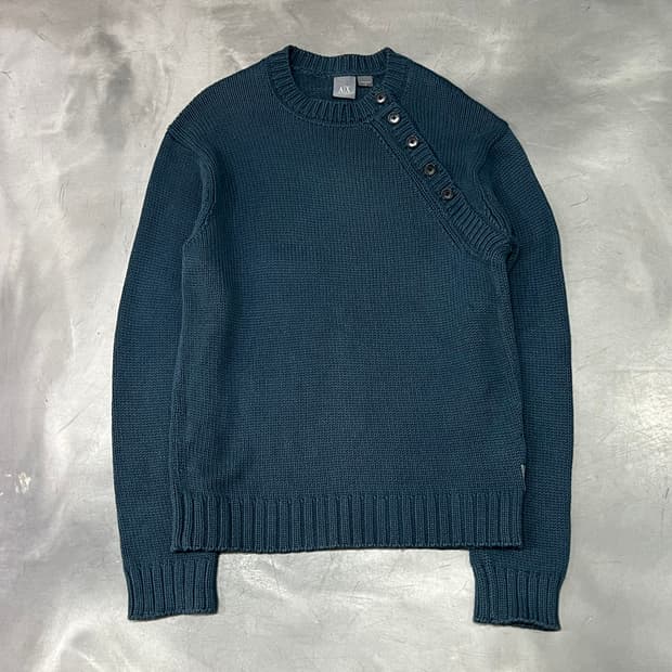  아르마니 익스체인지 버튼 니트 y14538