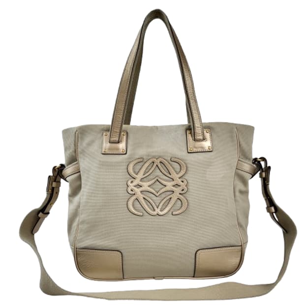 정품 로에베 아나그램 리넨 옥스포드 숄더/크로스백