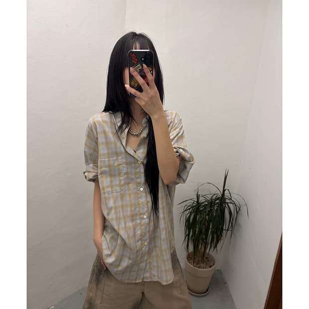 BEAMS Over Check Shirt