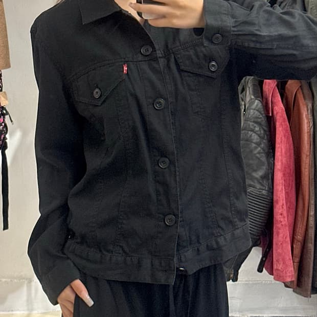  Levis 리바이스 린넨 믹스 블랙 자켓