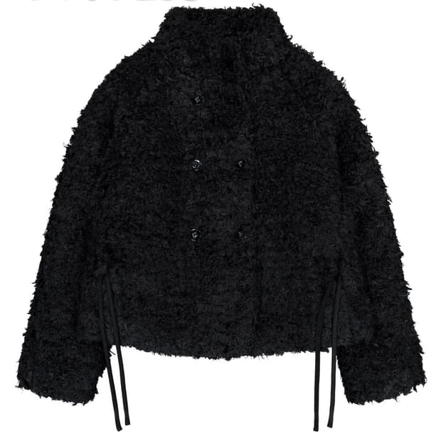 Coyseio HAIRY FUR JACKET BLACK