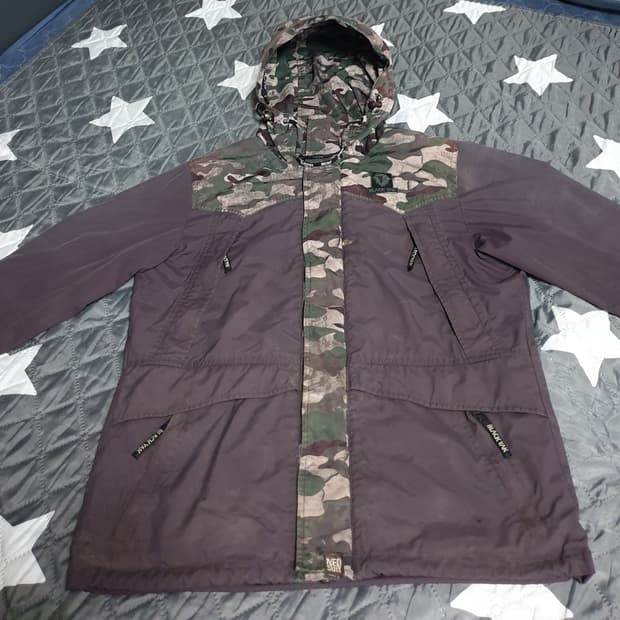 블랙야크 빈티지 밀리터리 후드 바람막이 자켓 (L)