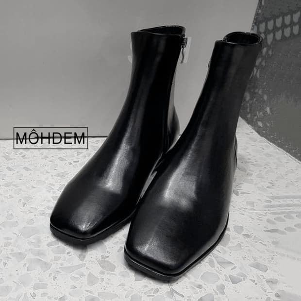 [premium] 로디 첼시부츠 지퍼 가죽 블랙