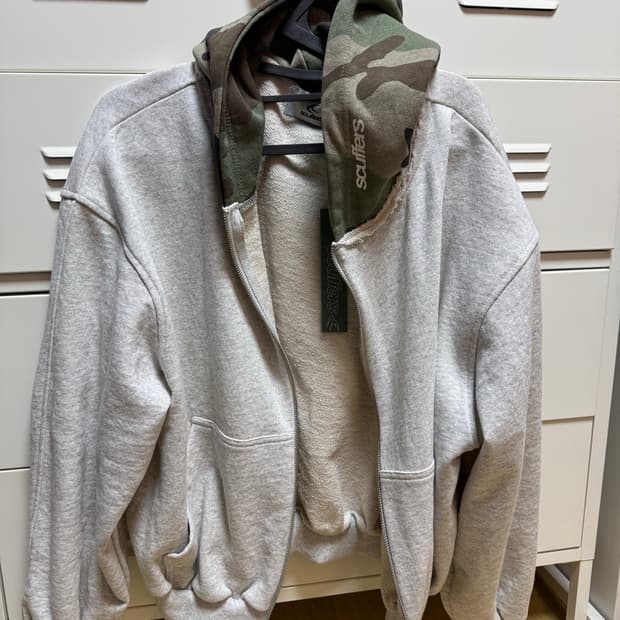 scuffers 카모 멜란지 그레이 후드집업 S