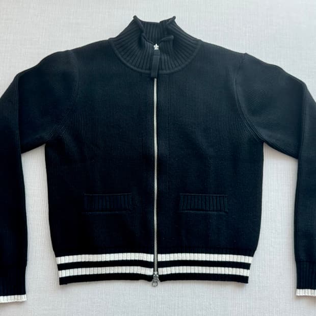 마뗑킴 니트 가디건 블랙