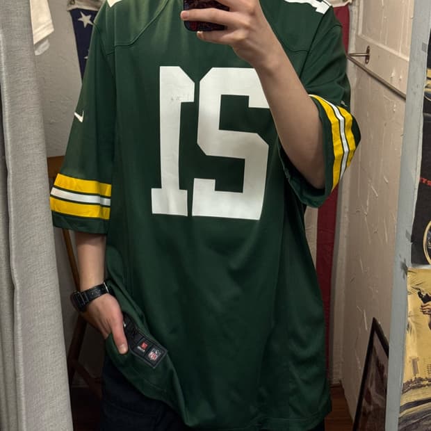 나이키 NFL 그린베이 패커스 게임 홈 저지 그린