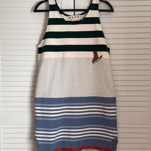Marni stripe sleeveless dress
