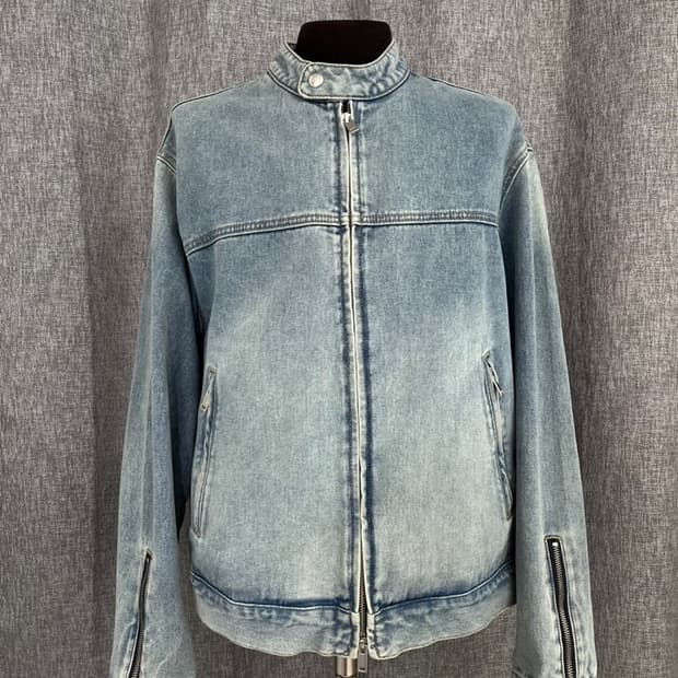 무산사스탠다드 데님 레이서 자켓/무탠다드/#3463