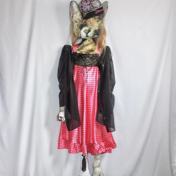 Dot see-through thin blouse cardigan