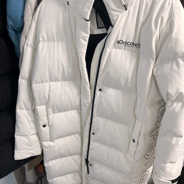 디스커버리 롱패딩 화이트 95