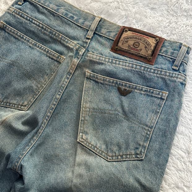 아르마니 진 라이트 블루 청바지 33x32
