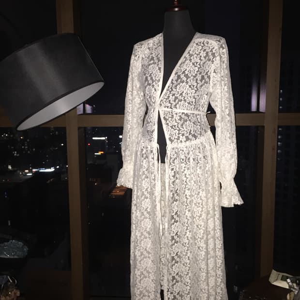 슈슈통 무드 빈티지 시스루 가디건