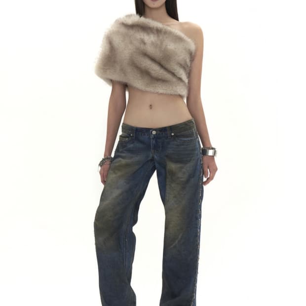 604서비스 BEADED DISTRESSED JEANS