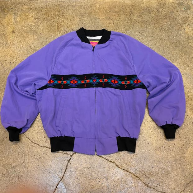 90s Made in USA 빈티지 카우보이 자켓 블루종 항공점퍼