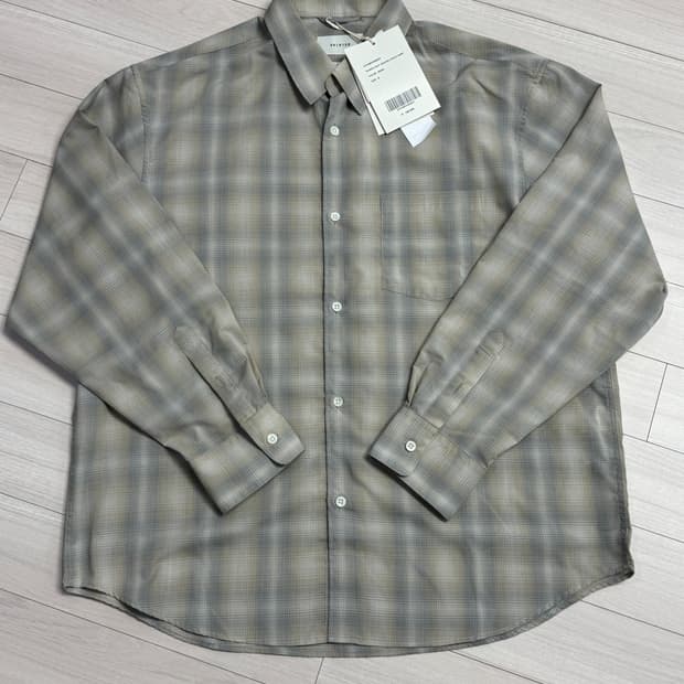 셔터 슈퍼라이트 나보나 체크셔츠 - 베이지 M