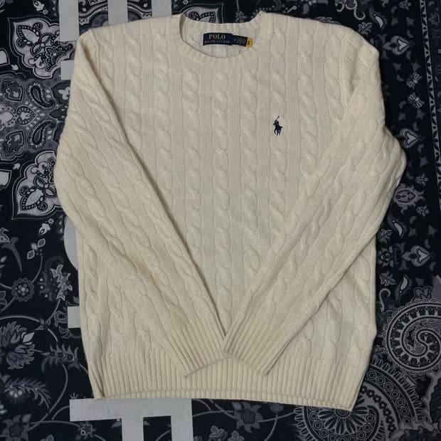 폴로 랄프로렌 케이블 캐시미어 니트