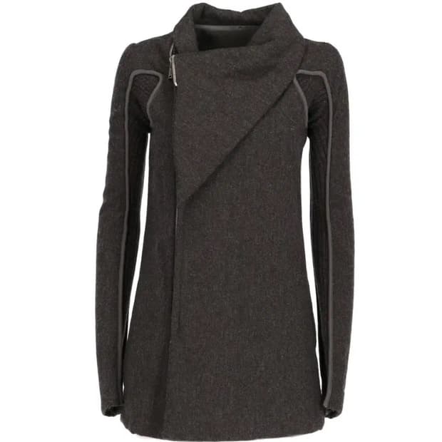 Rick Owens 2010 SS 릭오웬스 비대칭 사선 하이넥 코트