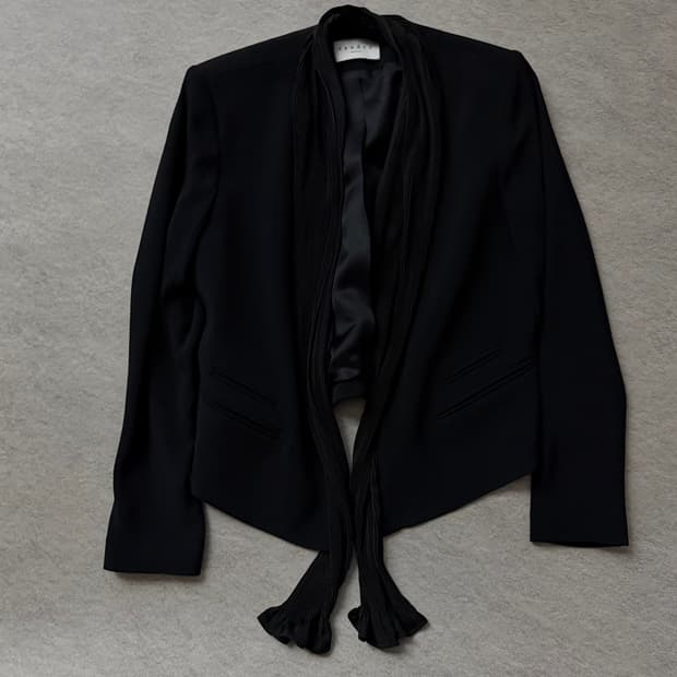 산드로 스카프 테일러드 자켓 