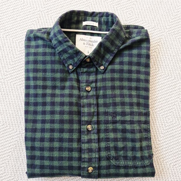 아베크롬비 플란넬 셔츠 L 