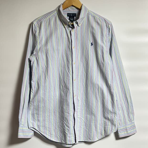 공용 폴로랄프로렌 블루포니 스트라이프 셔츠 남방 XL 
